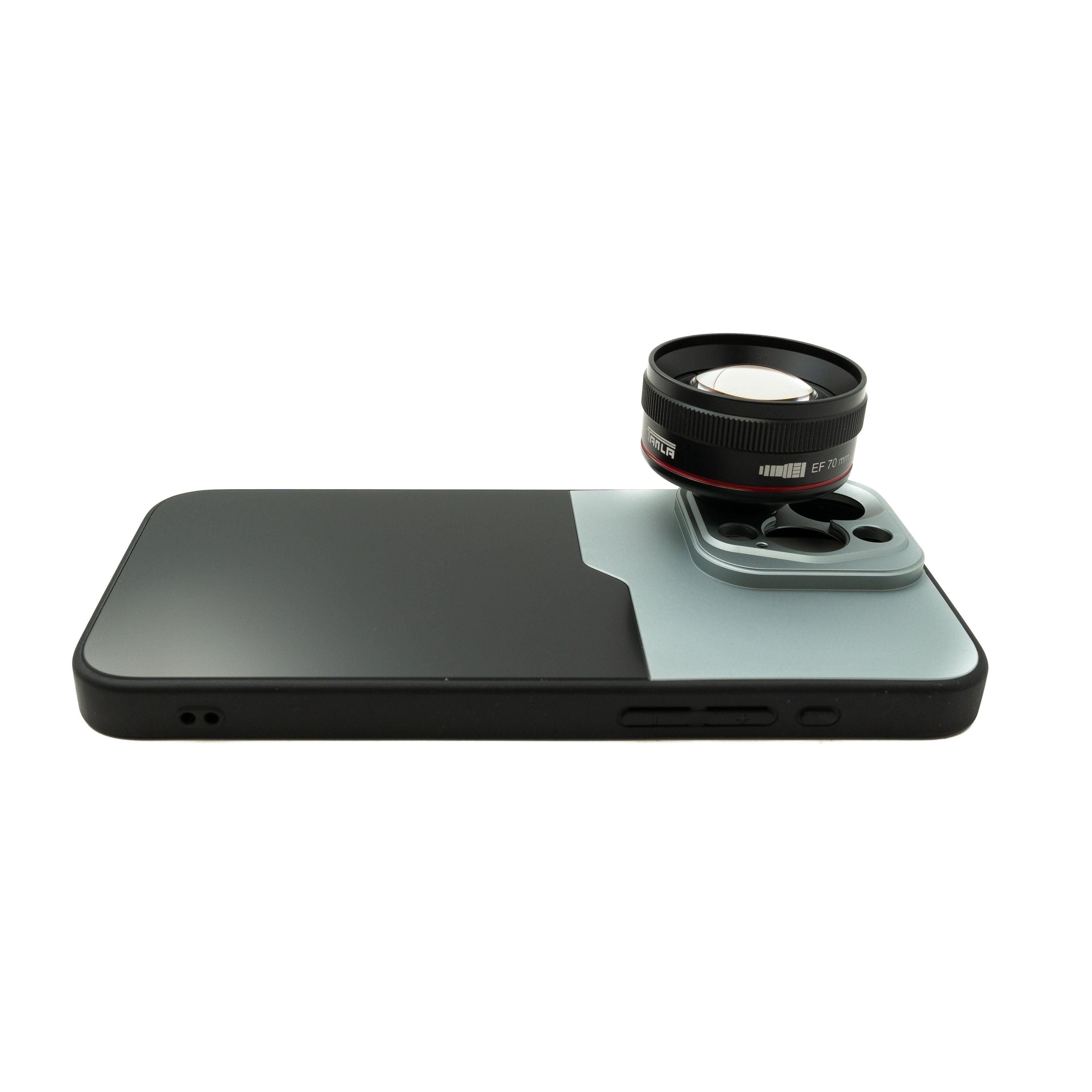EF70mm Portrait Tele Objektiv Mit HD Filter Und Hülle Für iPhone 15 Pro Max In Schwarz Grau