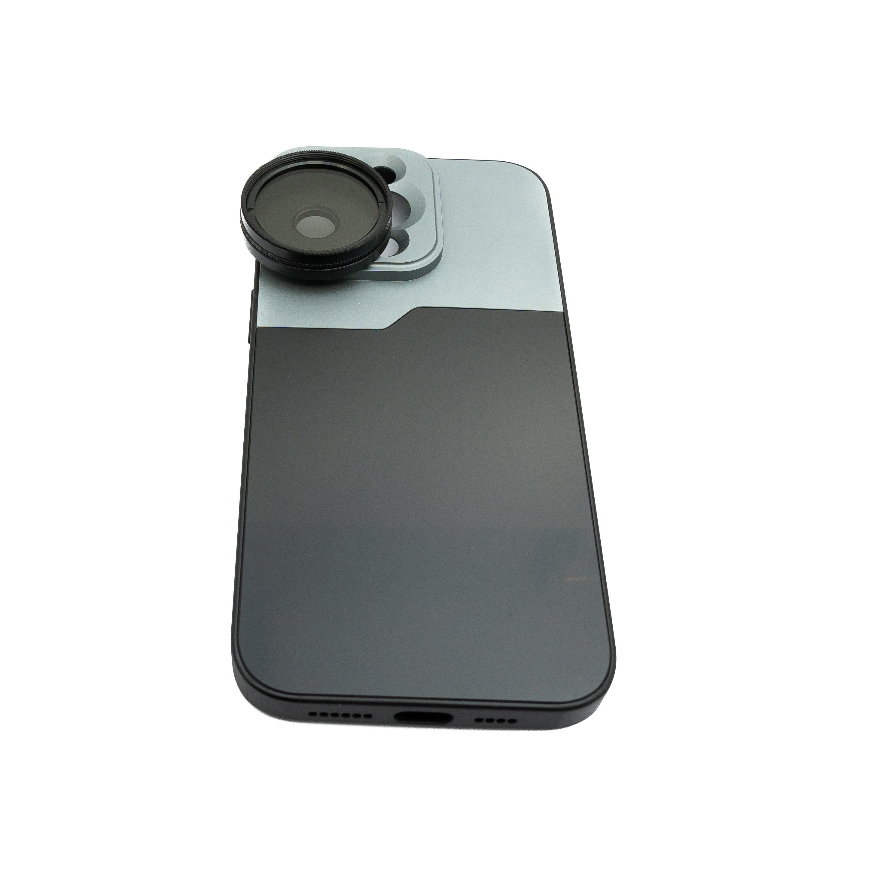 SYSTEM-S CPL Filter 37 mm Circular Polarizer Linse mit Gewinde Hülle für iPhone 14 Pro Max