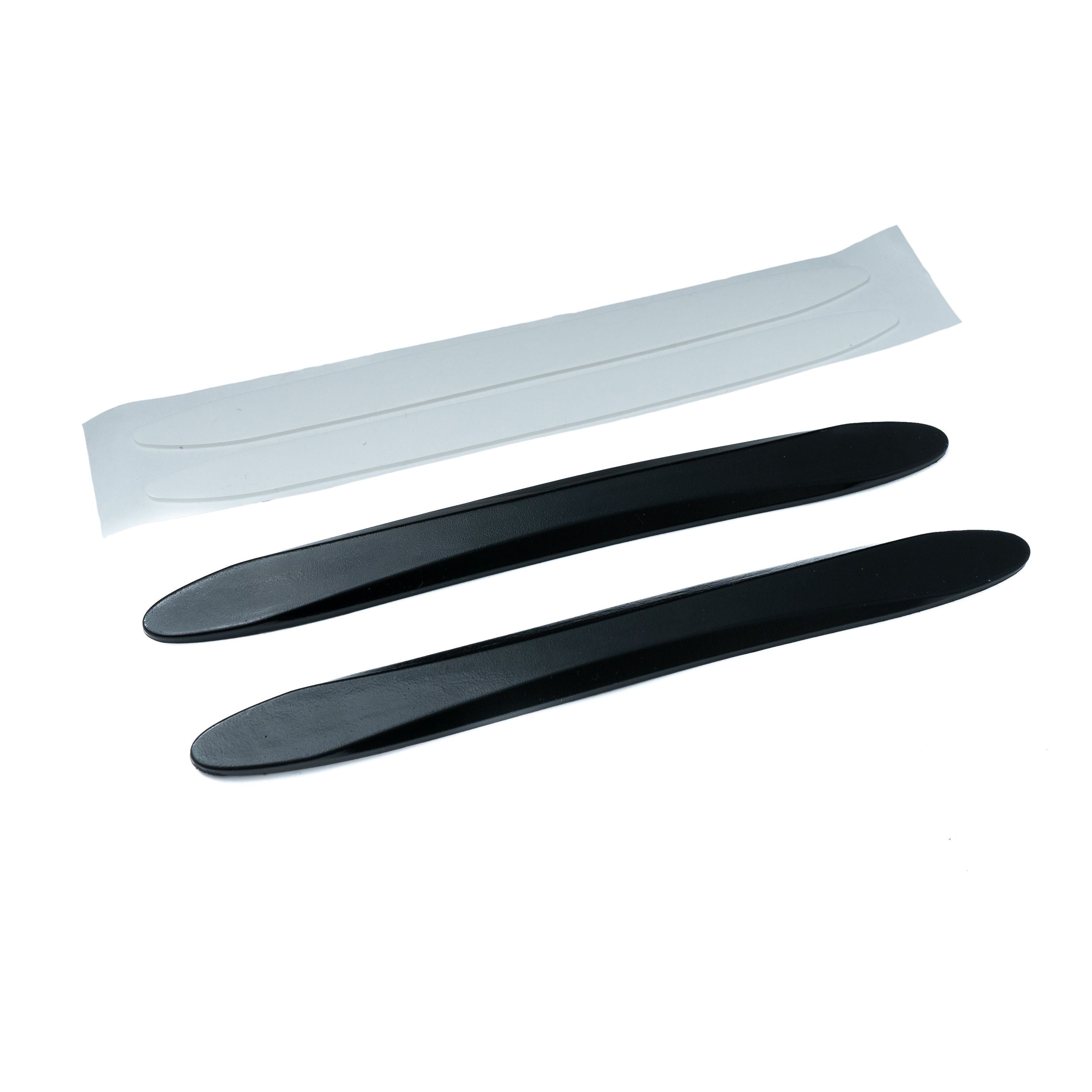 SYSTEM-S 2x Auto Tür Schutz Streifen Anti Kollision Universal aus PVC in Schwarz