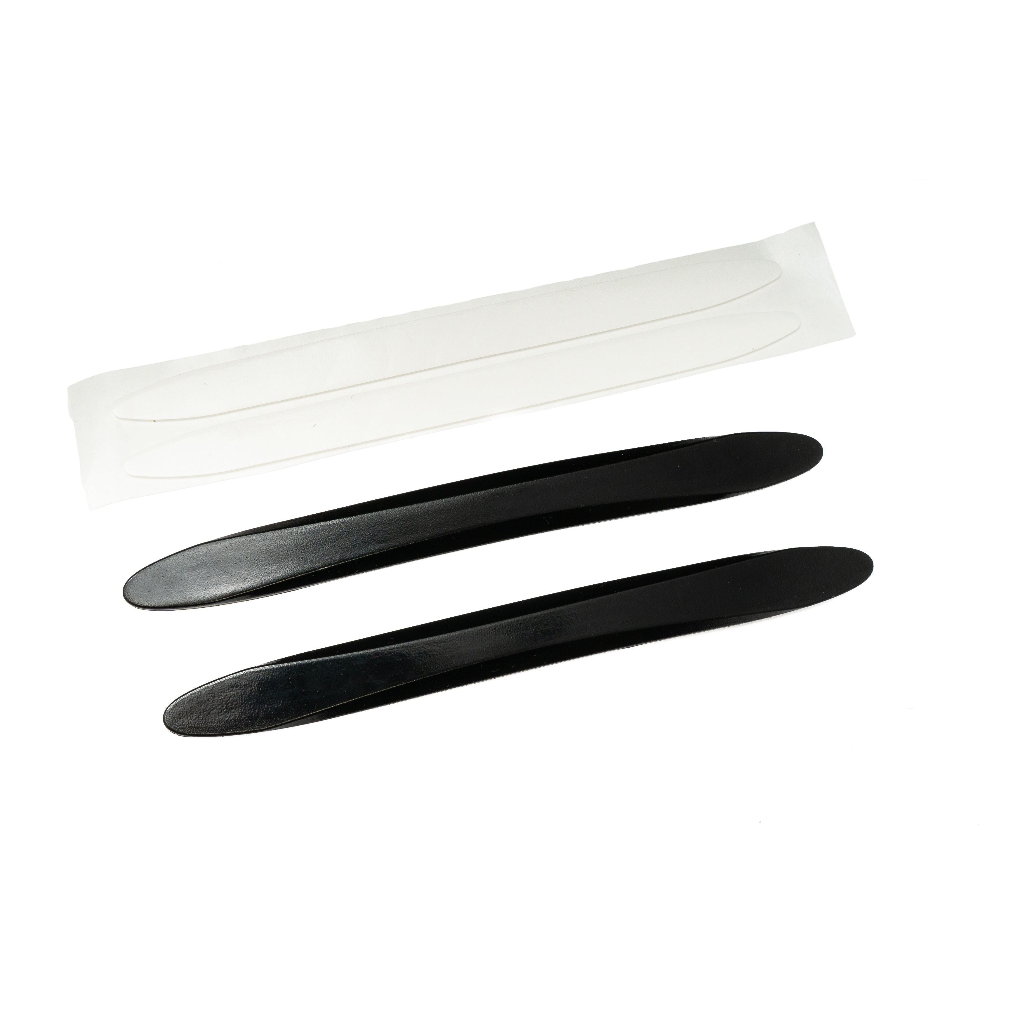 SYSTEM-S 2x Auto Tür Schutz Streifen Anti Kollision Universal aus PVC in Schwarz