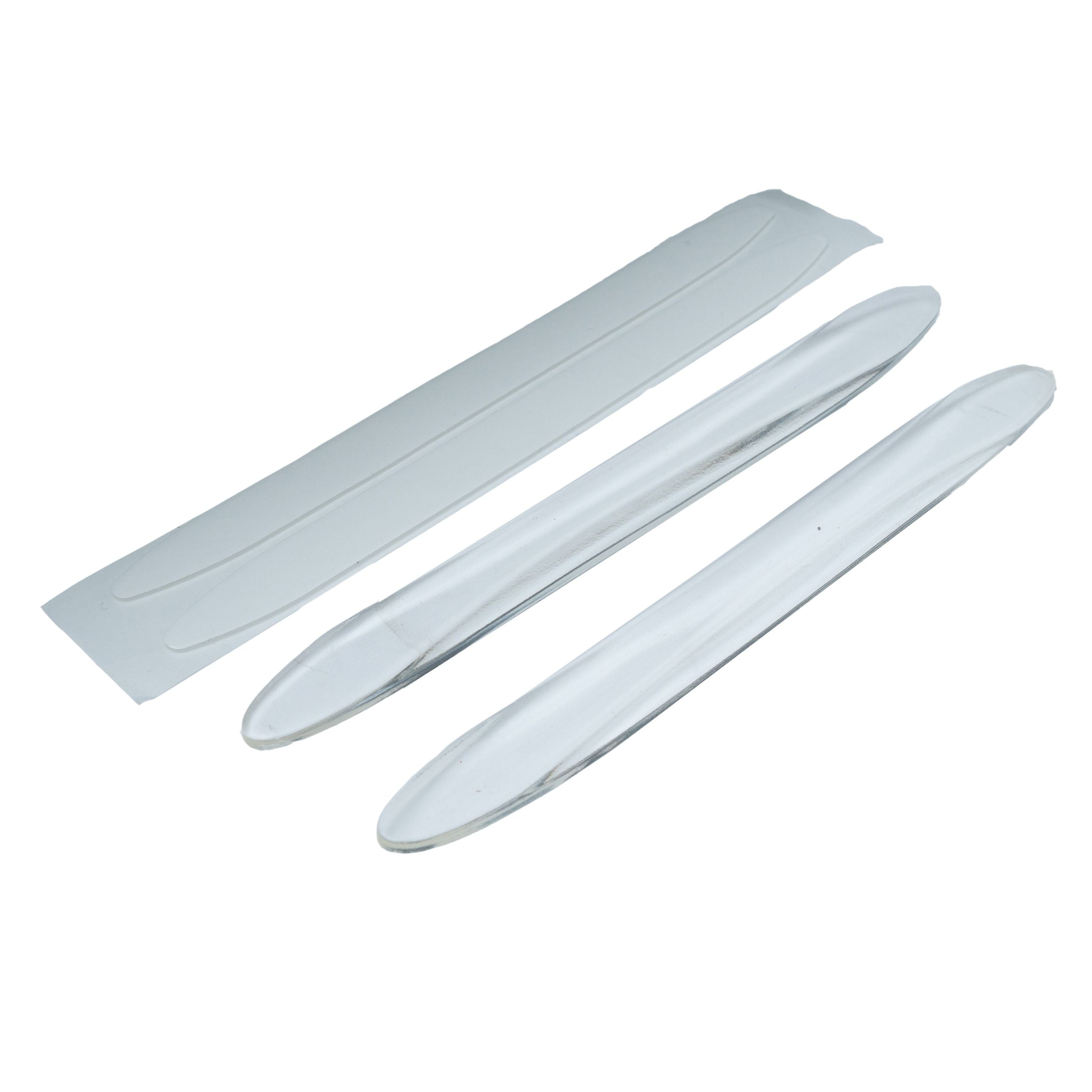 SYSTEM-S 2x Auto Tür Schutz Streifen Anti Kollision Universal aus PVC in Transparent