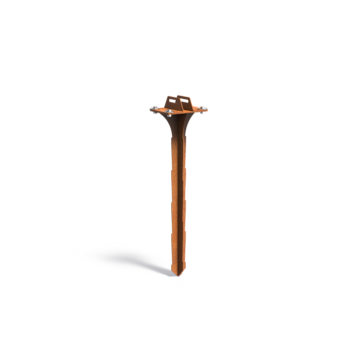 Cortenstahl Lamellen Bodenanker