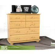 Claudia Kommode Sideboard | Anrichte | 6-Schubladen | 100% Bio Kiefer Massivholz
