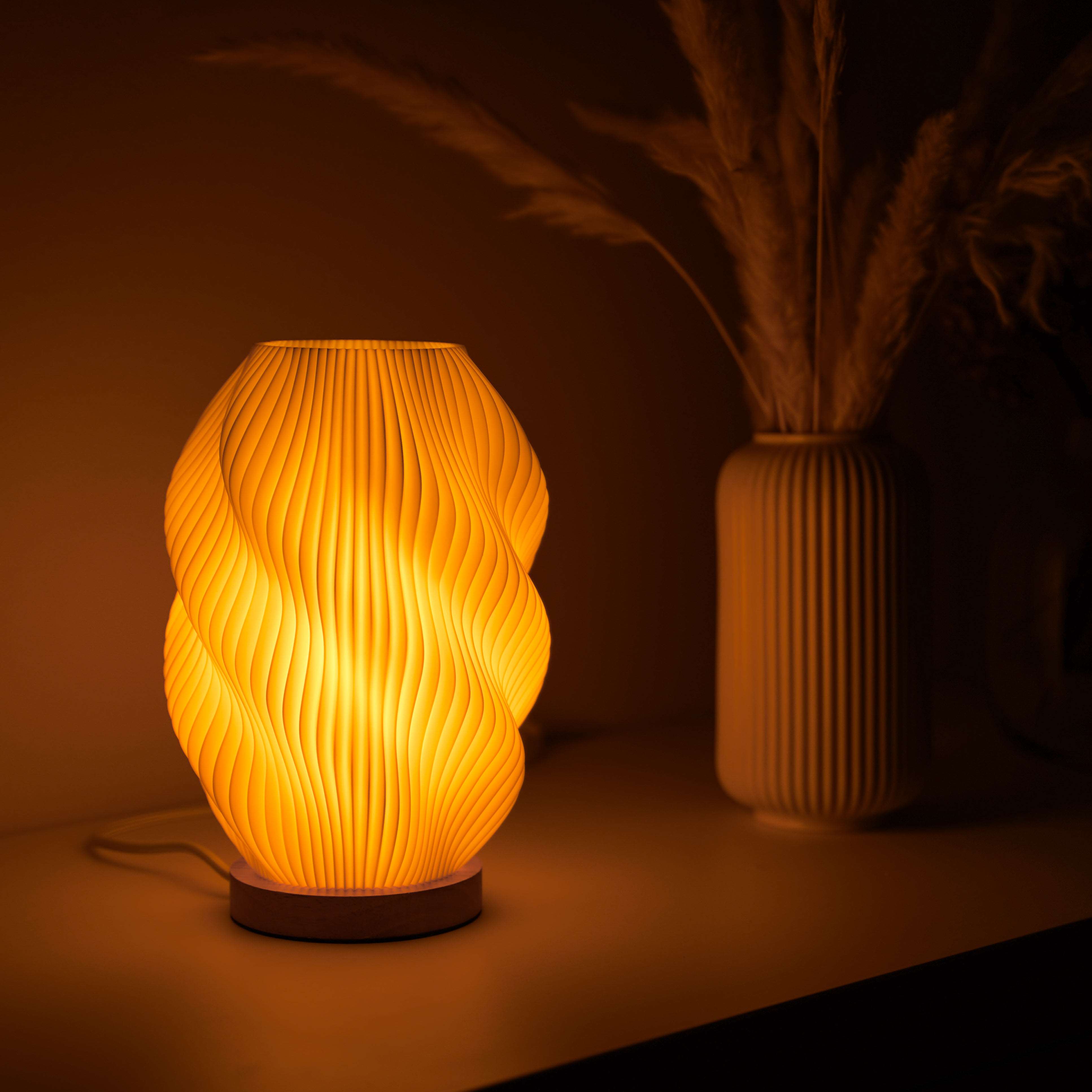 Twuro Lampe Mit Welligem Lichtdesign Für Eine Warme Gemütliche Atmosphäre In Jedes Zimmer Wohnzimmer Schlafzimmer