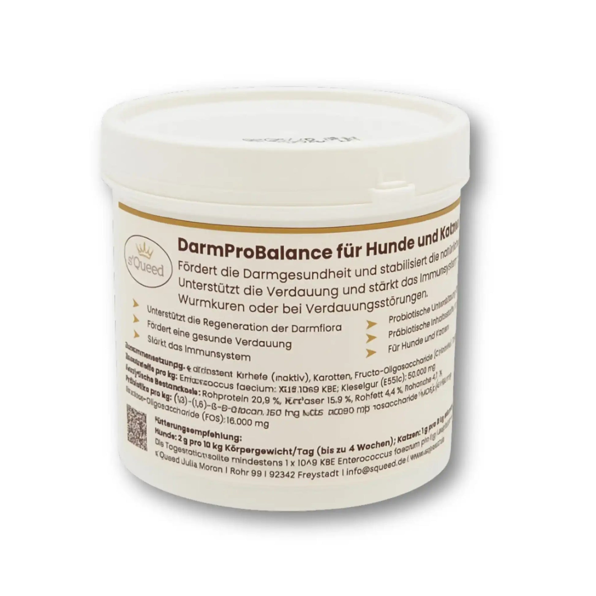 DarmProBalance Darmpulver Für Hund Gegen Durchfall Und Zum Aufbau Der Darmflora Natürliche Probiotische Unterstützung by s`Queed