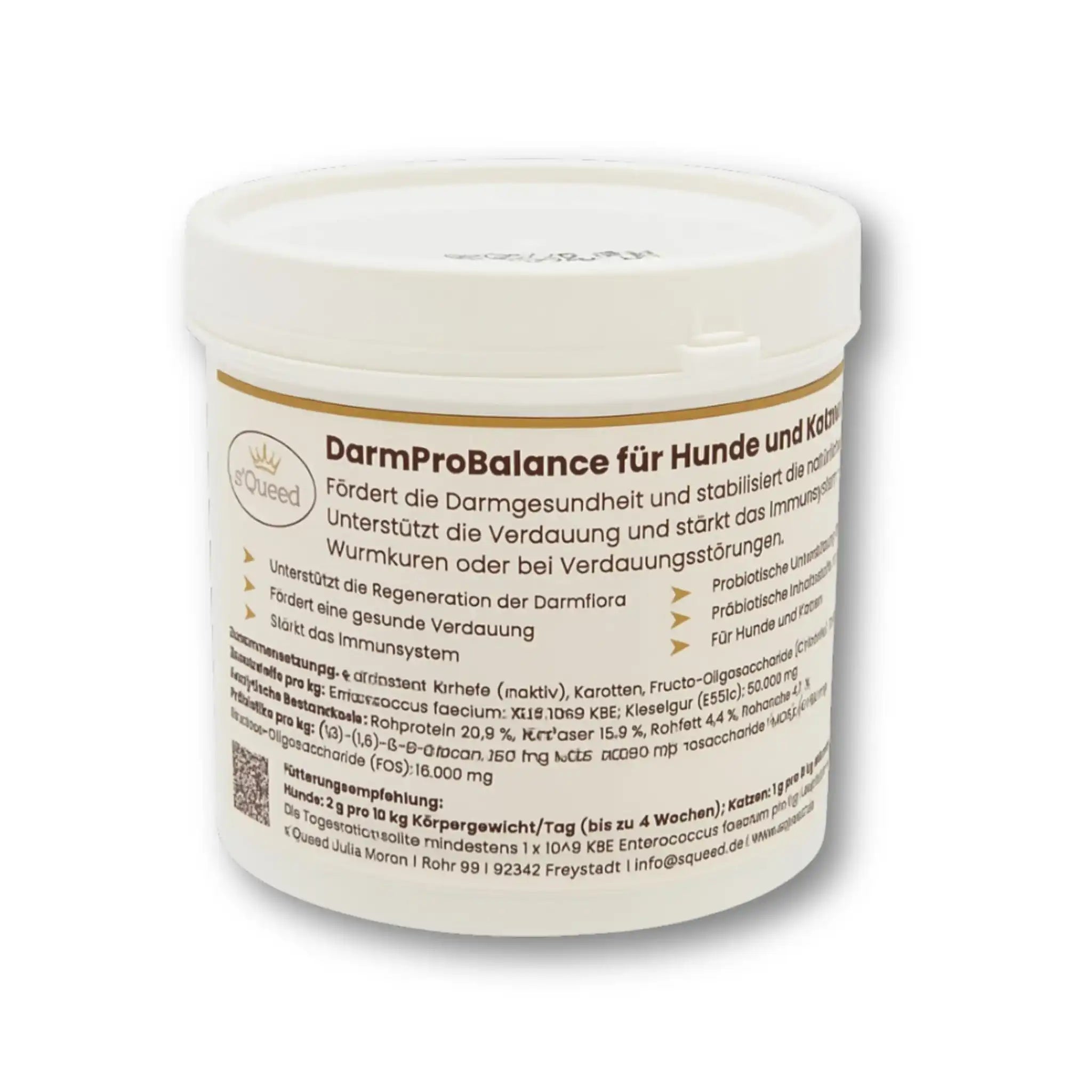 DarmProBalance Darmpulver Für Hund Gegen Durchfall Und Zum Aufbau Der Darmflora Natürliche Probiotische Unterstützung by s`Queed