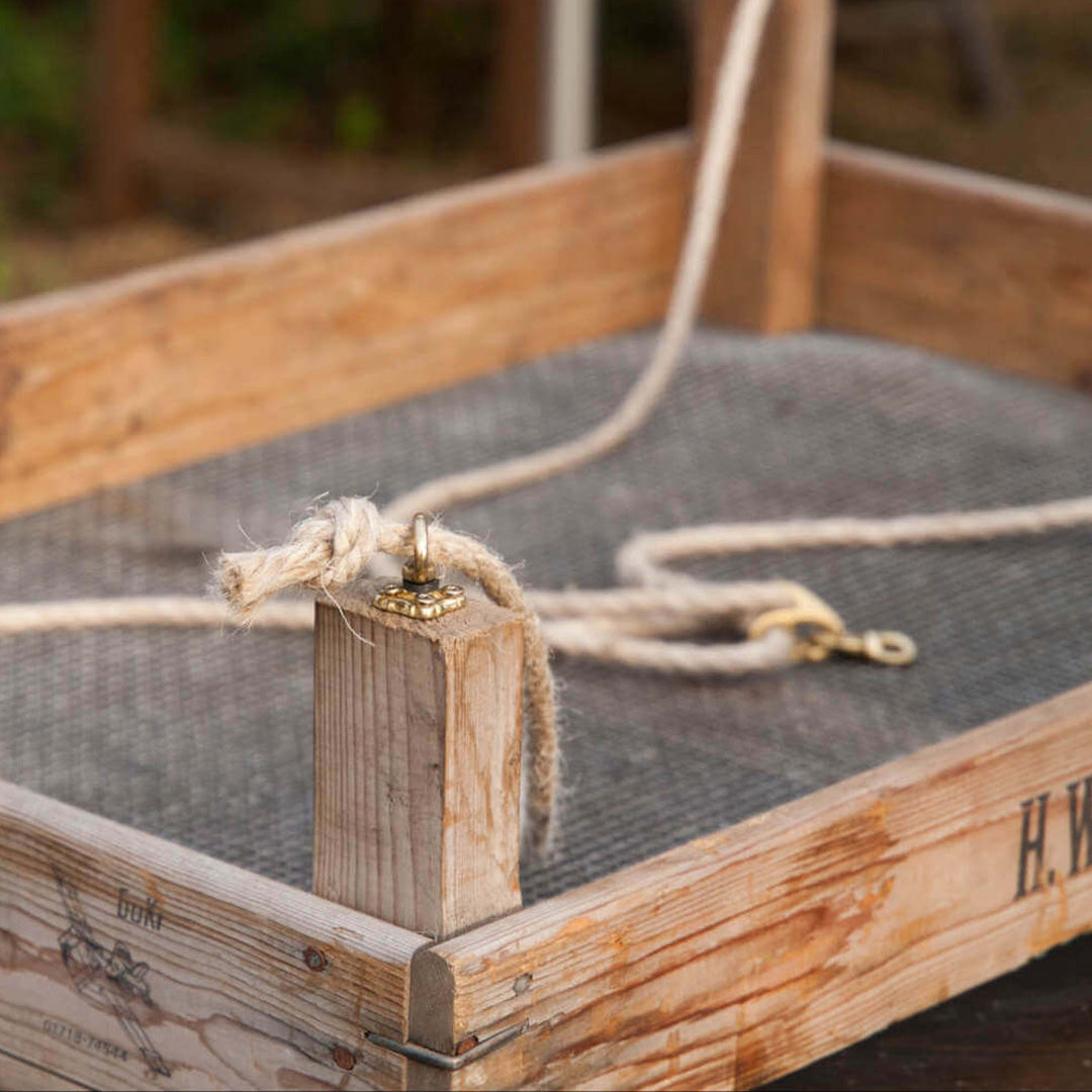 Hängeampel aus Zwiebelsieb