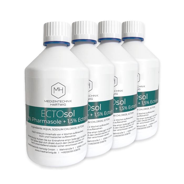 Medizintechnik Hartwig ECTOsol Inhalationsfluid - 2% Sole und 1,5% Ectoin - 0,5 Liter - Für Zellschutz
