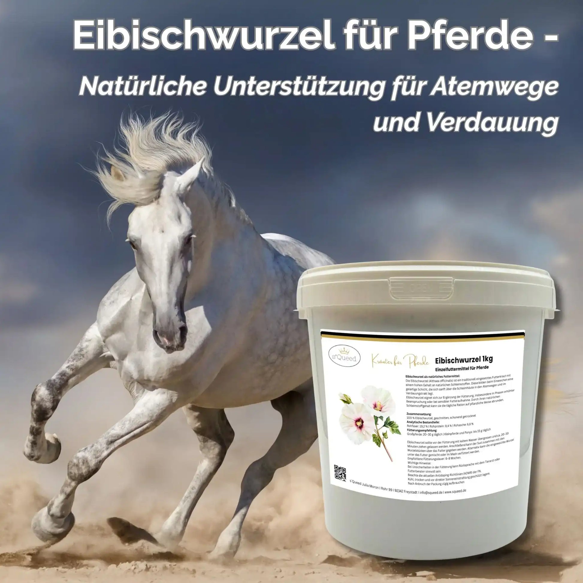 Eibischwurzel Für Pferde 1 Kg Sanfte Unterstützung Für Atemwege Und Magen Als Natürliches Einzelfuttermittel by s`Queed