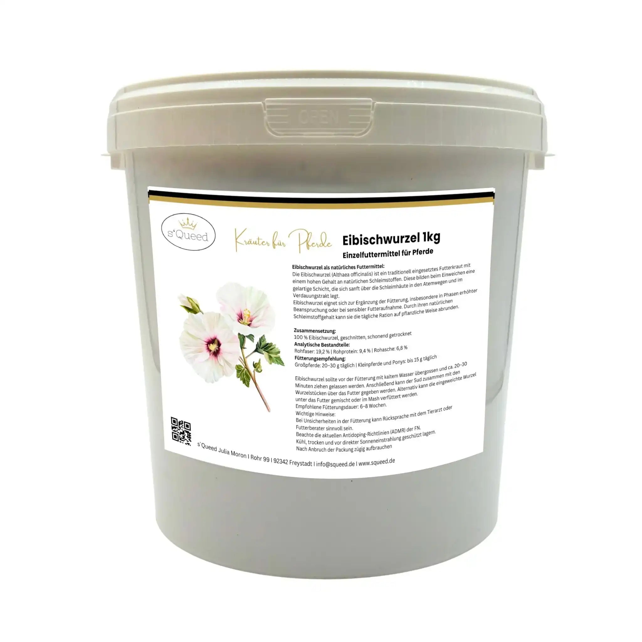 Eibischwurzel Für Pferde 1 Kg Sanfte Unterstützung Für Atemwege Und Magen Als Natürliches Einzelfuttermittel by s`Queed