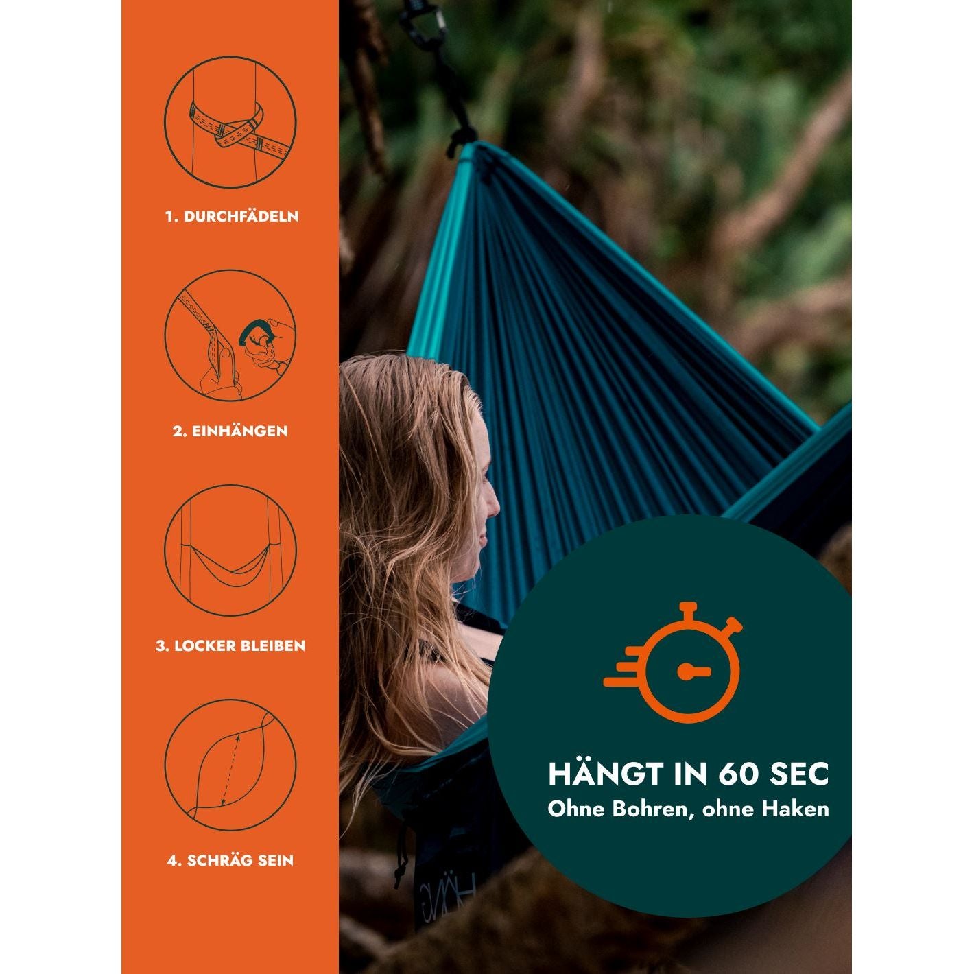 HÄNG Hängematte + Aufhängung