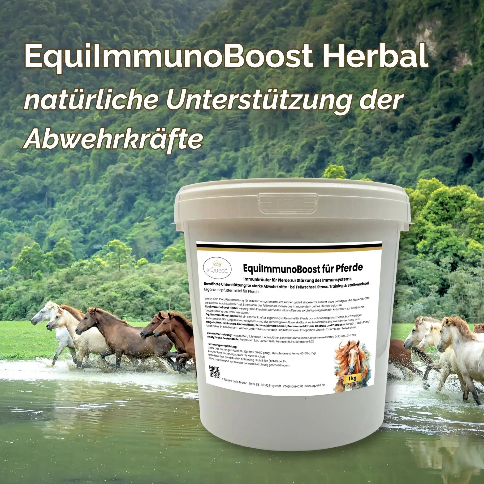 EquiImmunoBoost Herbal 1kg Pflanzliche Unterstützung Für Die Abwehrkräfte Des Pferdes Mit Echinacea Hagebutte Zistrose by s`Queed