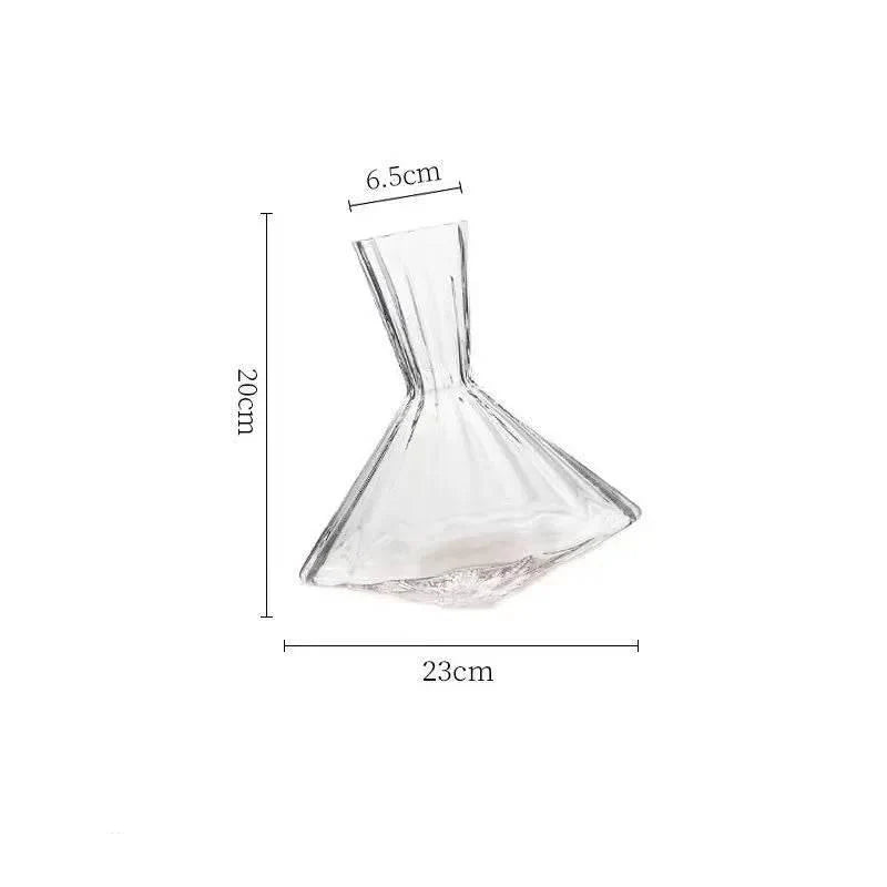 Exklusiver Rotierender Kristallglas Dekanter Mit 1 Liter Fassungsvermögen Für Rotwein Optimal 360 Grad Dekantieren