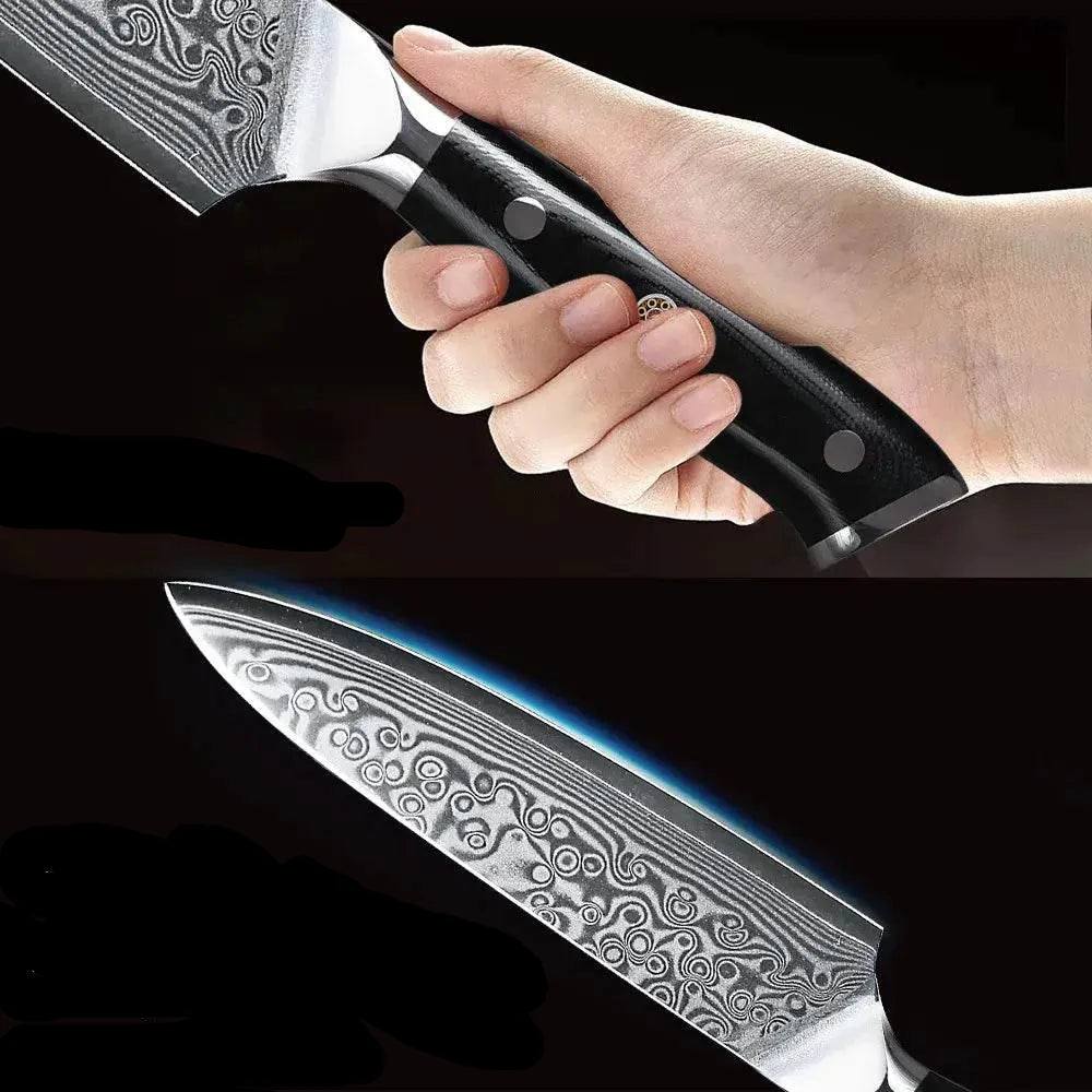 F.YOUNG 5 Zoll Damastmesser Mit VG10 Klinge Und G10 Griff 67 Lagen Küchenmesser Premium