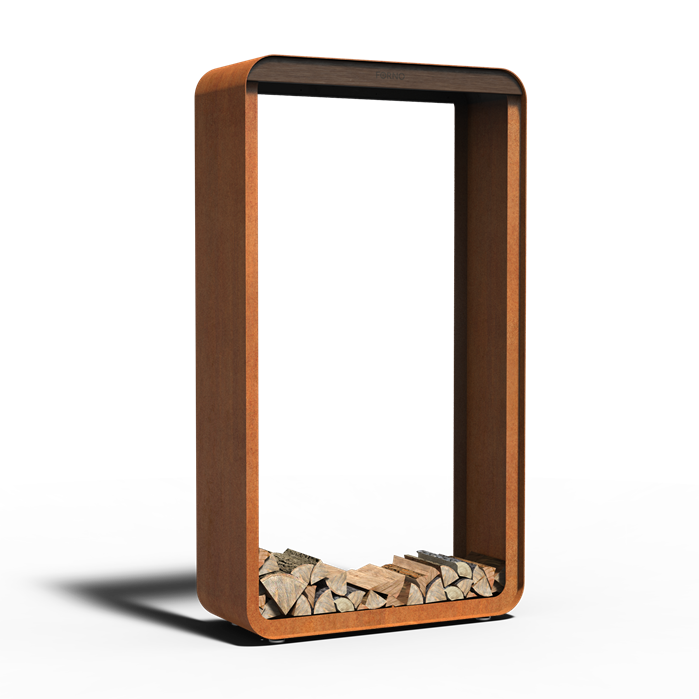 Cortenstahl Holzlager SERRA