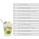 Köln Sprüche Glasstrohhalme Party Set mit 20 Köln Karneval Fasching Rheinische Grundgesetz