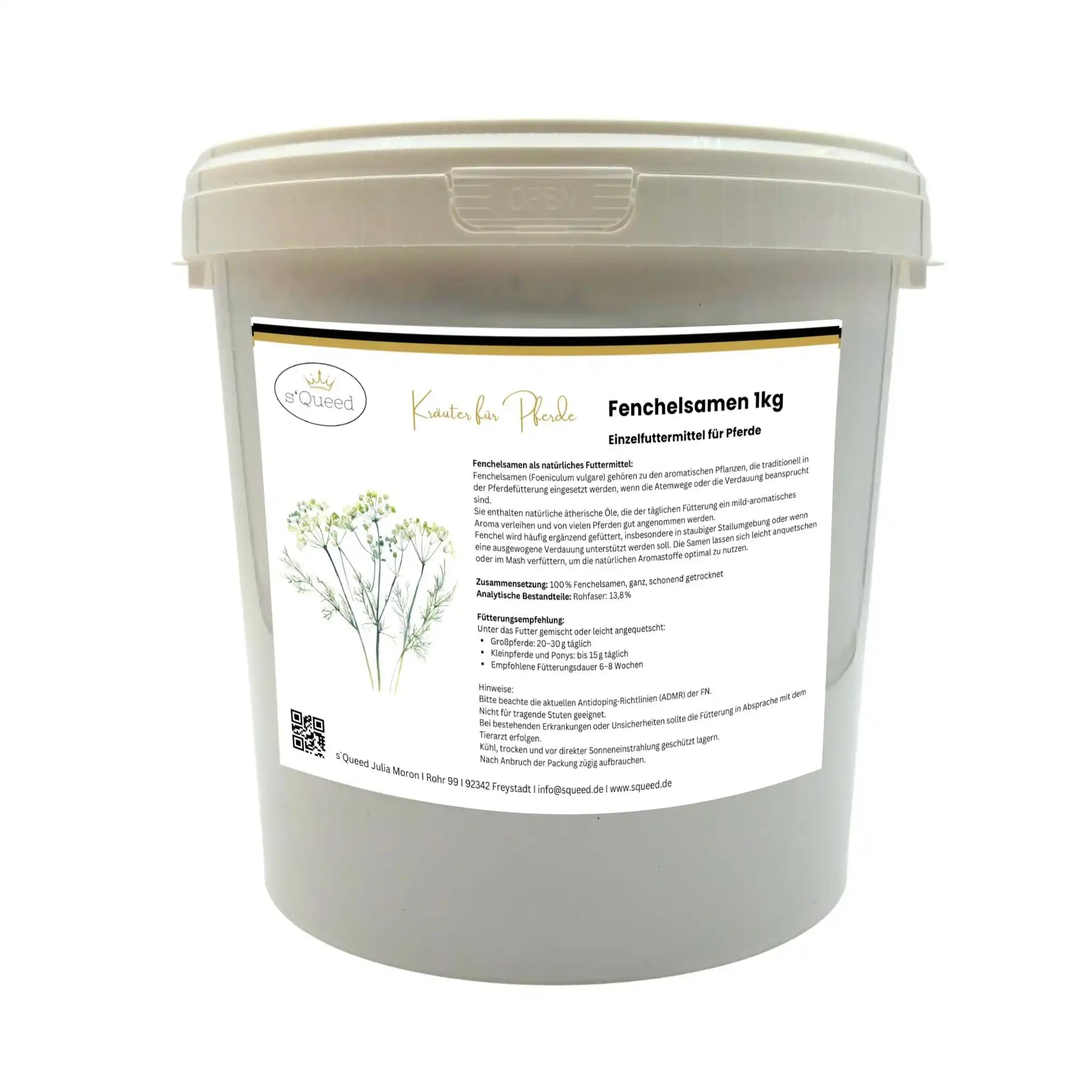 Fenchel Für Pferde 1 Kg Bewährtes Kraut Für Atemwege Verdauung Als Einzelfuttermittel Pferde by s`Queed