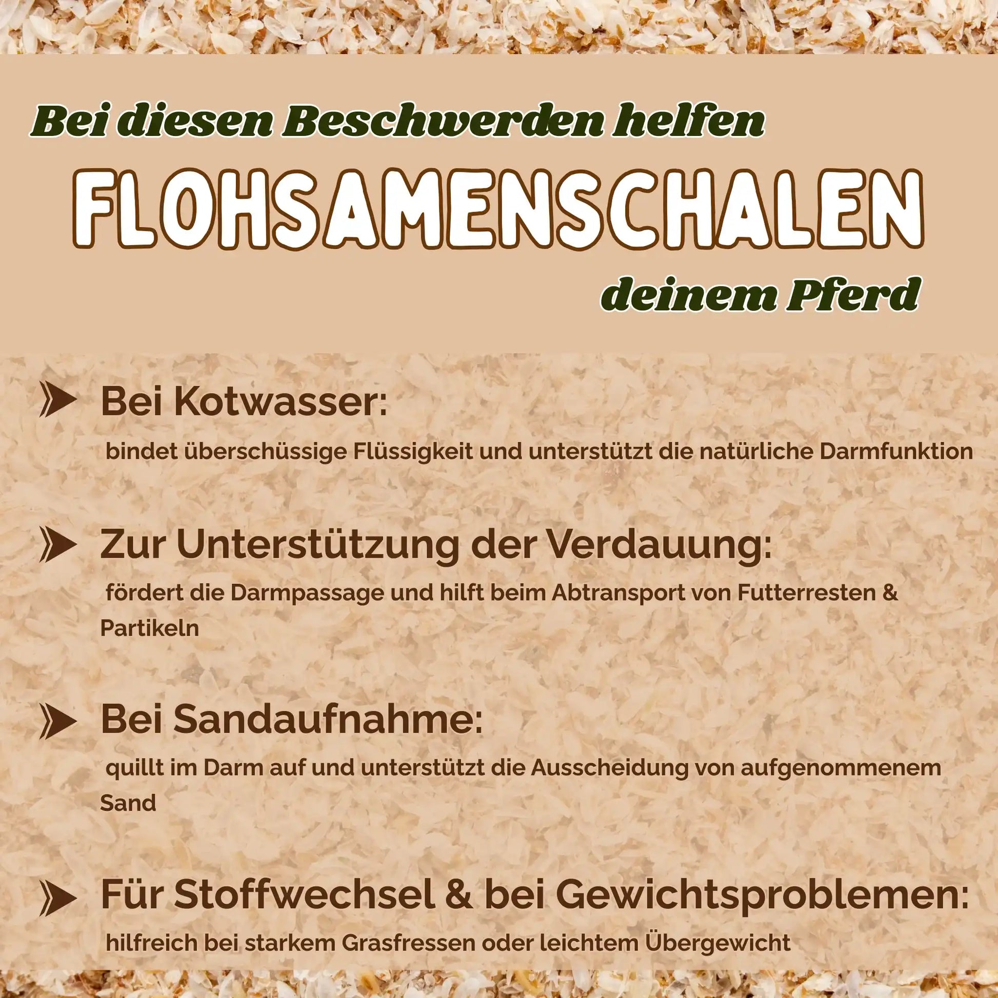 Indische Flohsamenschalen Für Pferde 1,5 Kg Unterstützen Verdauung Darmfunktion Bei Kotwasser Und Verdauungsproblemen by s`Queed