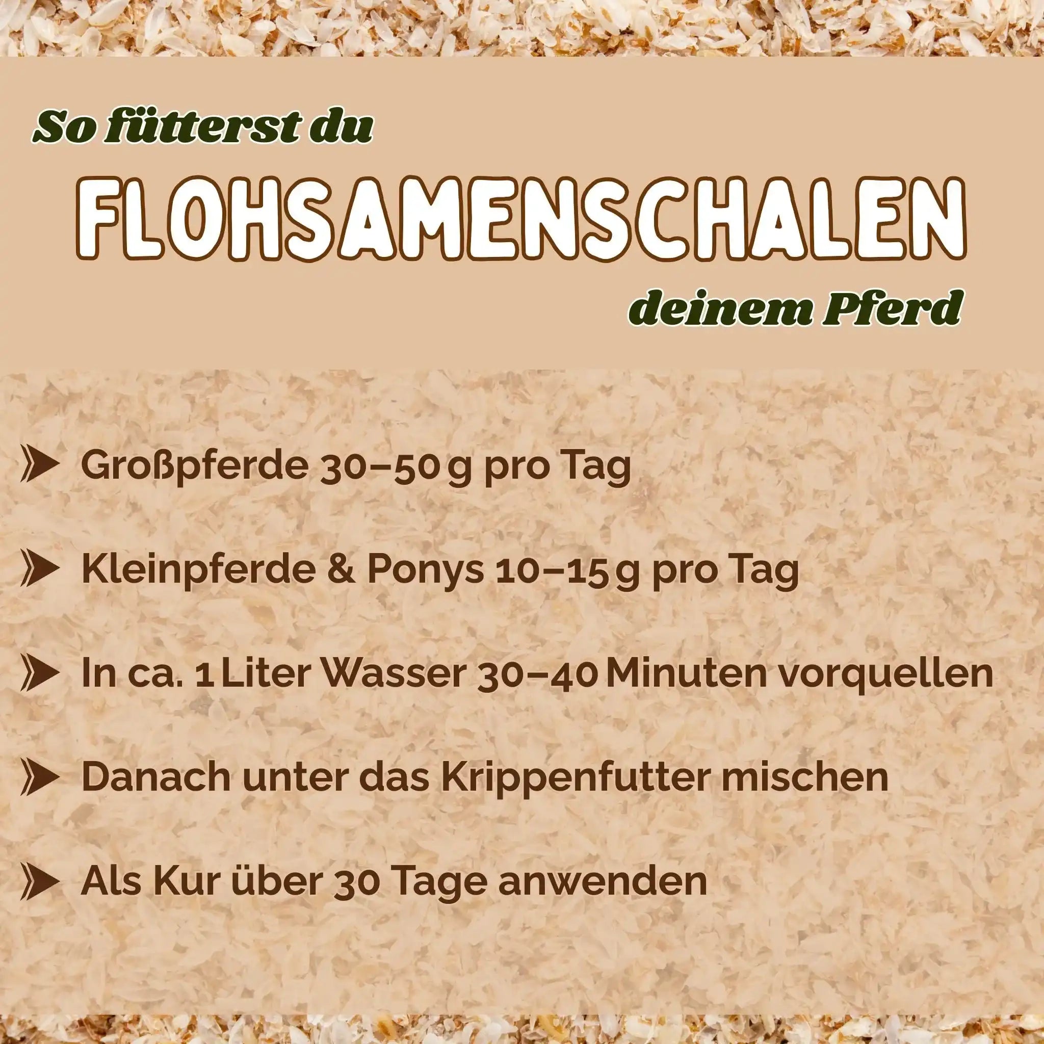 Indische Flohsamenschalen Für Pferde 1,5 Kg Unterstützen Verdauung Darmfunktion Bei Kotwasser Und Verdauungsproblemen by s`Queed