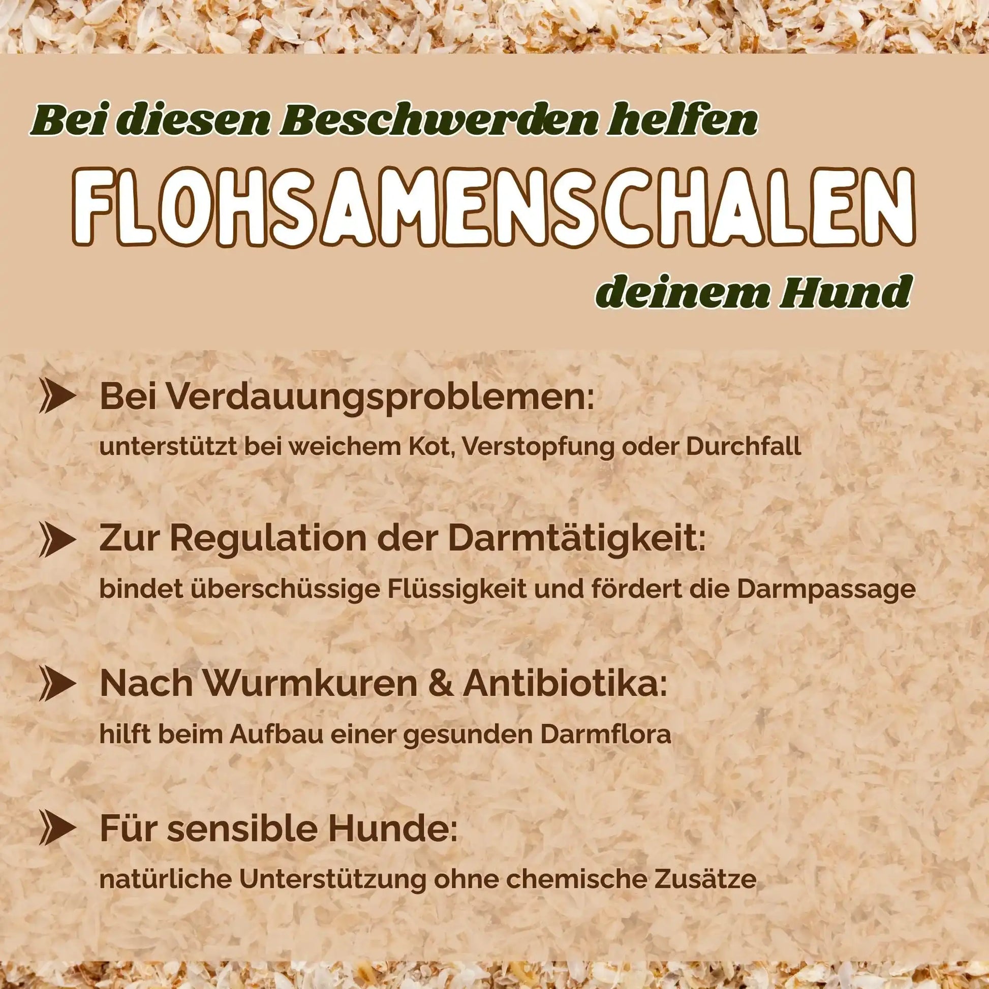Flohsamenschalen Hund 500 g Naturrein Indischer Wegerich Für Hunde Zur Gesunden Verdauung Als Einzelfuttermittel by s`Queed
