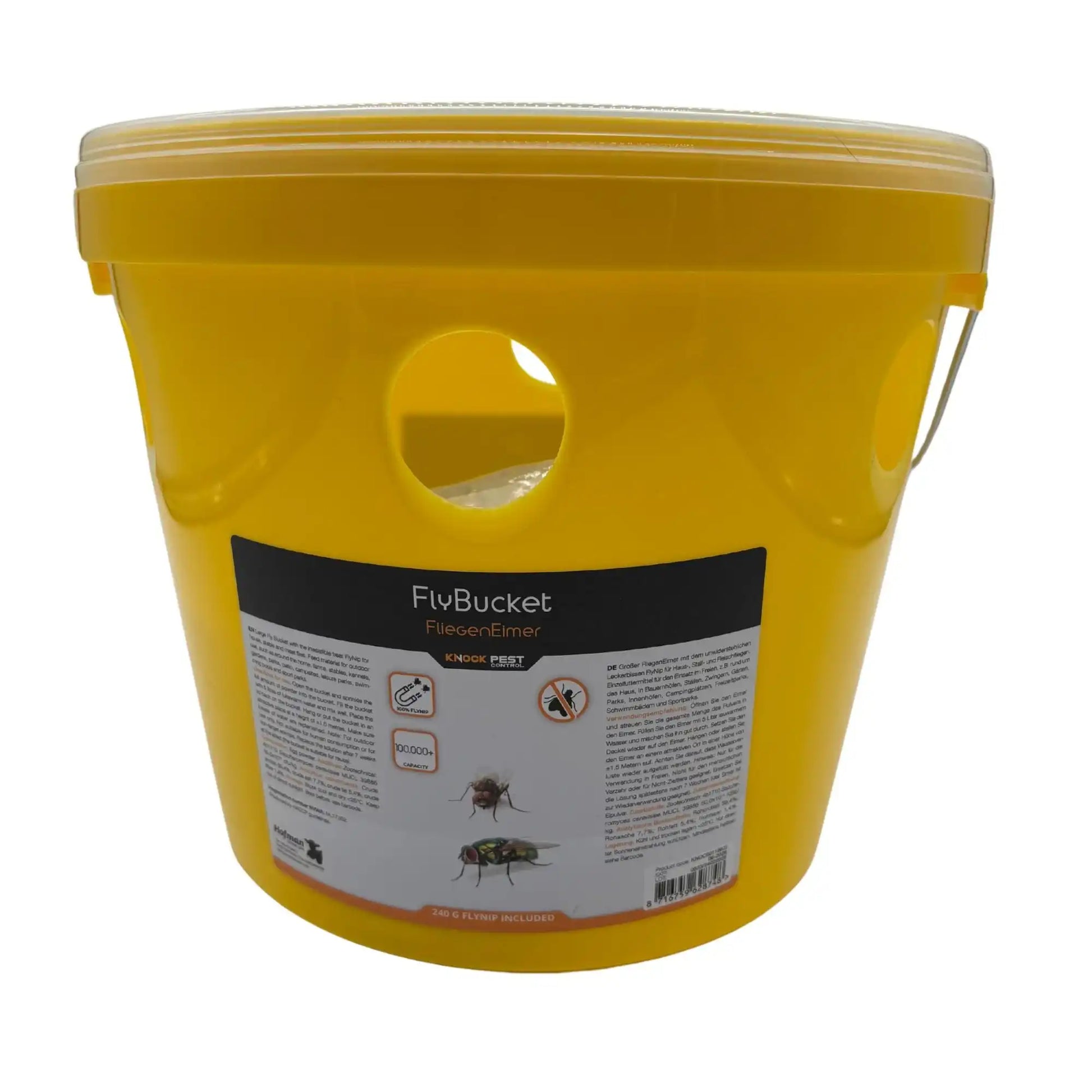 Fliegenfalle Knock Pest FlyNip FliegenEimer Lockstoff Schutz Gegen Fliegen Stall Offenstall Weide Paddock Für Pferde by s`Queed