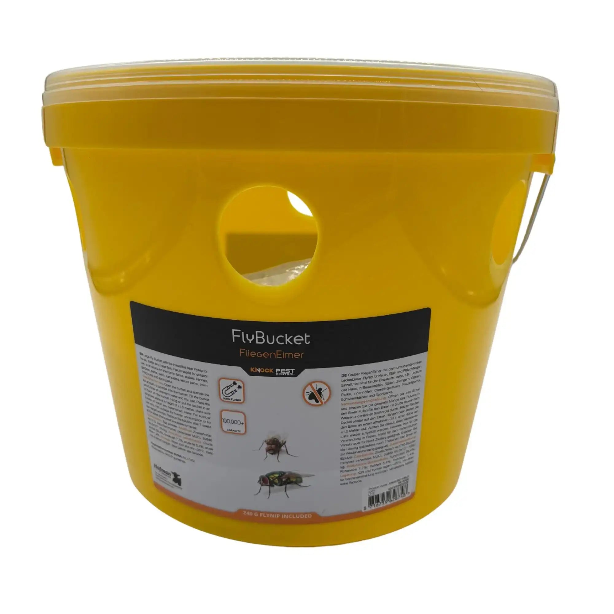 Fliegenfalle Knock Pest FlyNip FliegenEimer Lockstoff Schutz Gegen Fliegen Stall Offenstall Weide Paddock Für Pferde by s`Queed