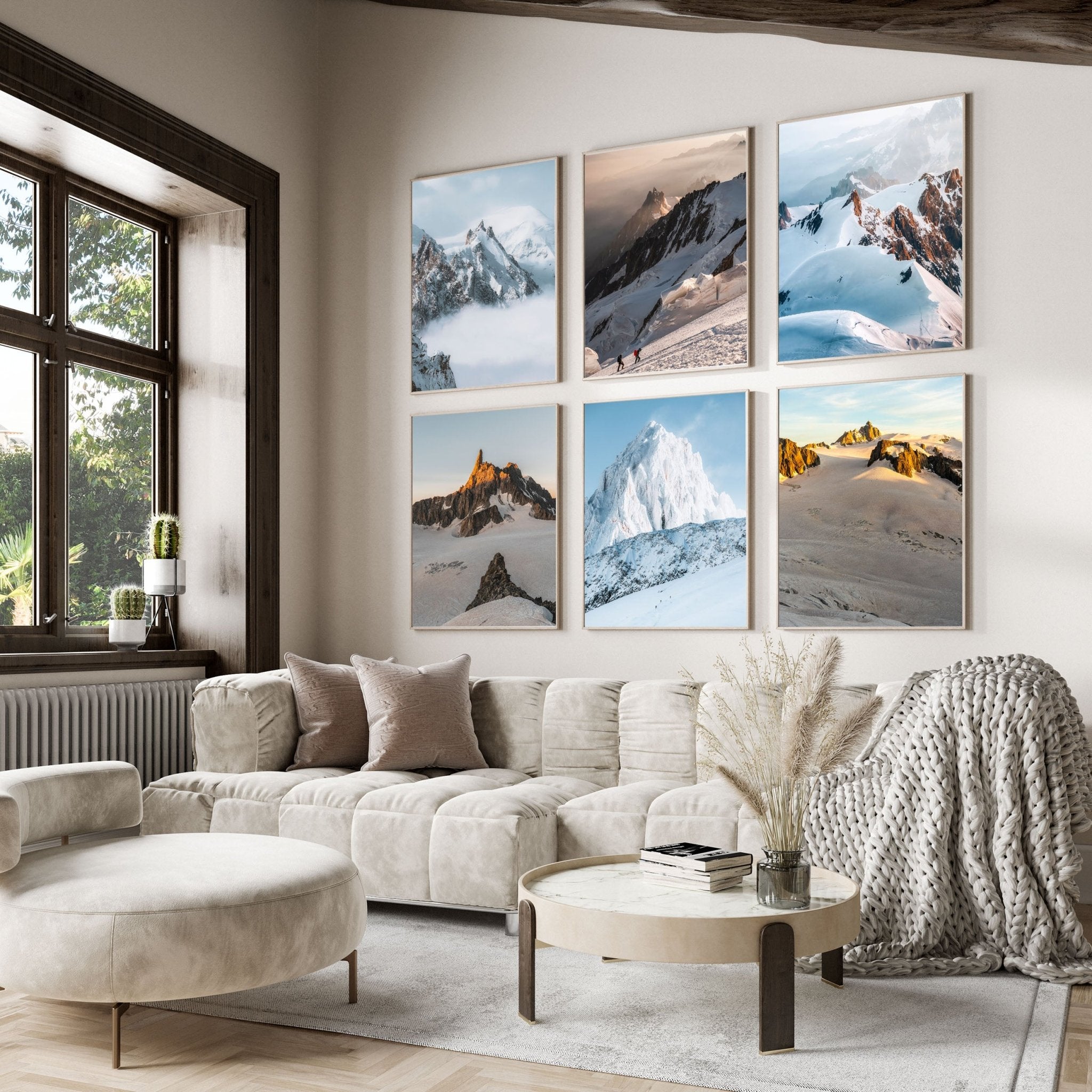 Chamonix Peaks – Set of 6 Alpine Prints