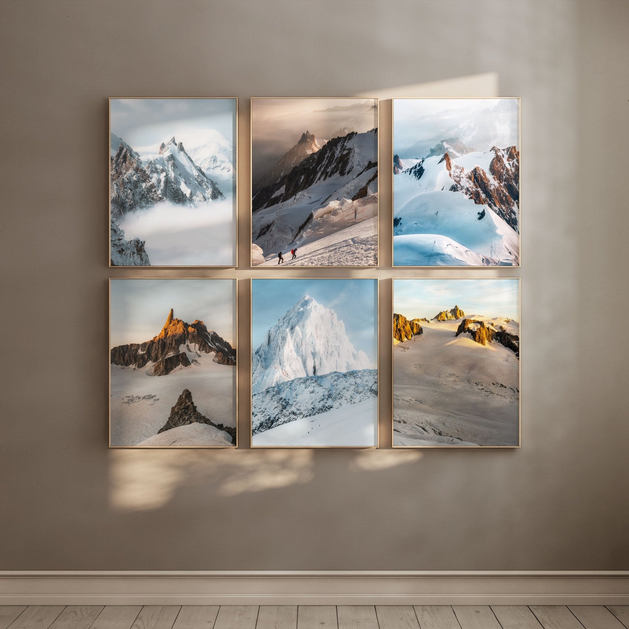 Chamonix Peaks – Set of 6 Alpine Prints