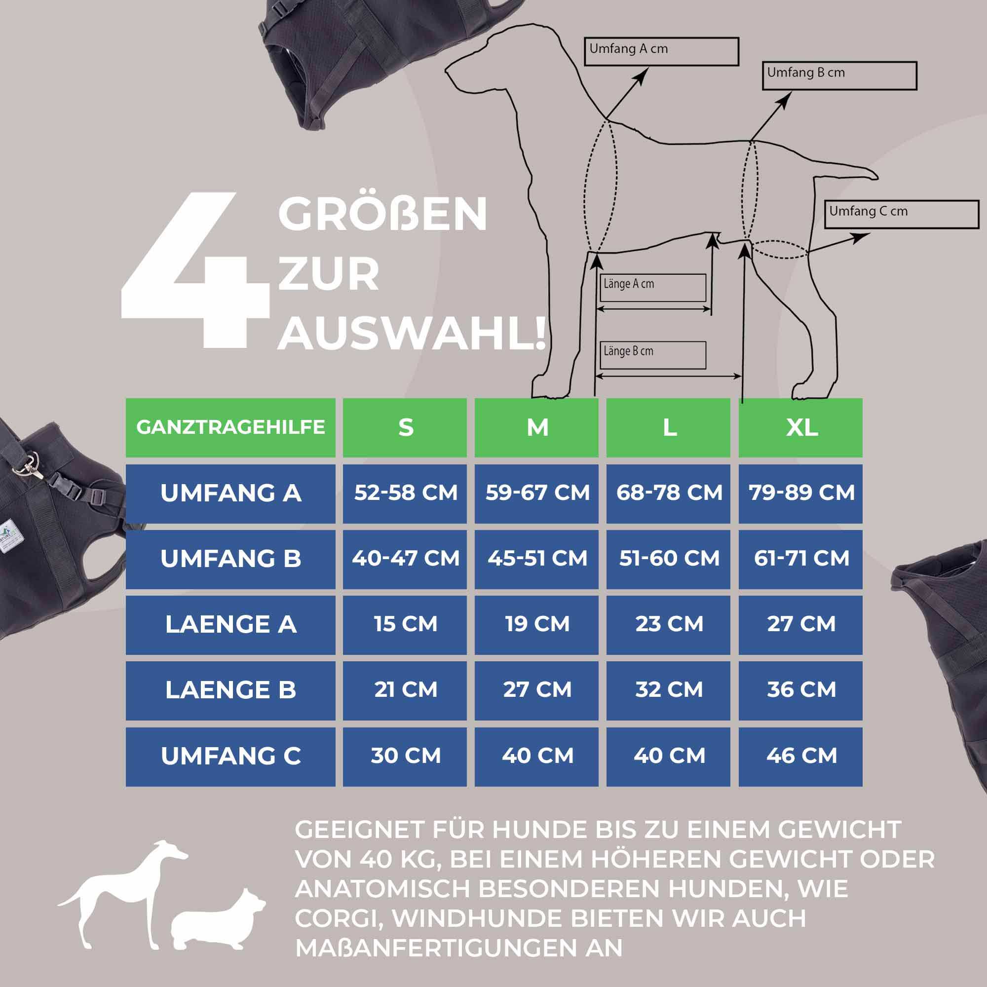 Durchgehende Tragehilfe für Hunde by Nature Pet