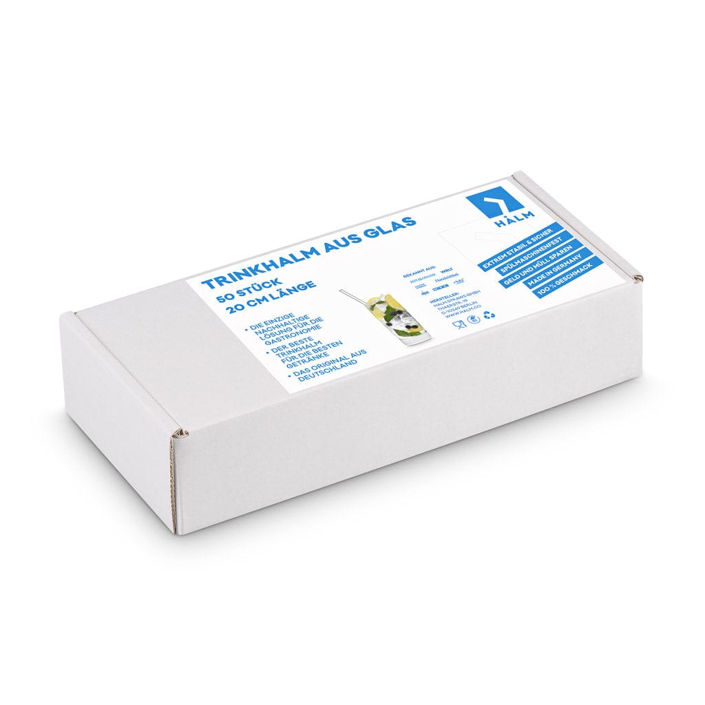 50x 20cm Glasstrohhalme mit Gravur für jeden Anlass