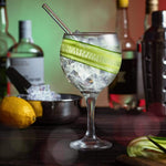 Gin Cocktail Glasstrohhalme Party Set mit 20 Gin Sprüchen & Zitaten - 20 Glastrinkhalme