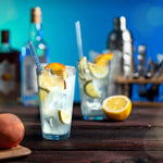 Gin Cocktail Glasstrohhalme Party Set mit 20 Gin Sprüchen & Zitaten - 20 Glastrinkhalme