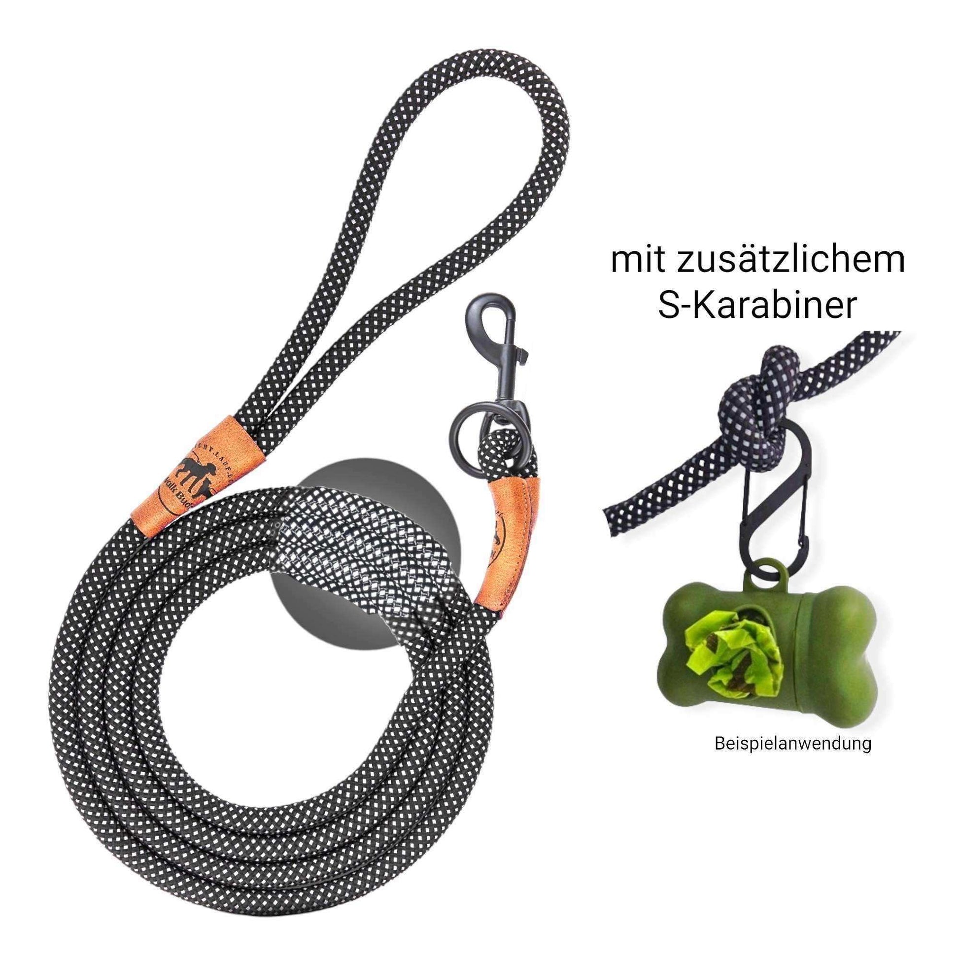 Reflektionsleine GLOW stark reflektierend mit Handschlaufe und vegan by Benny Burton