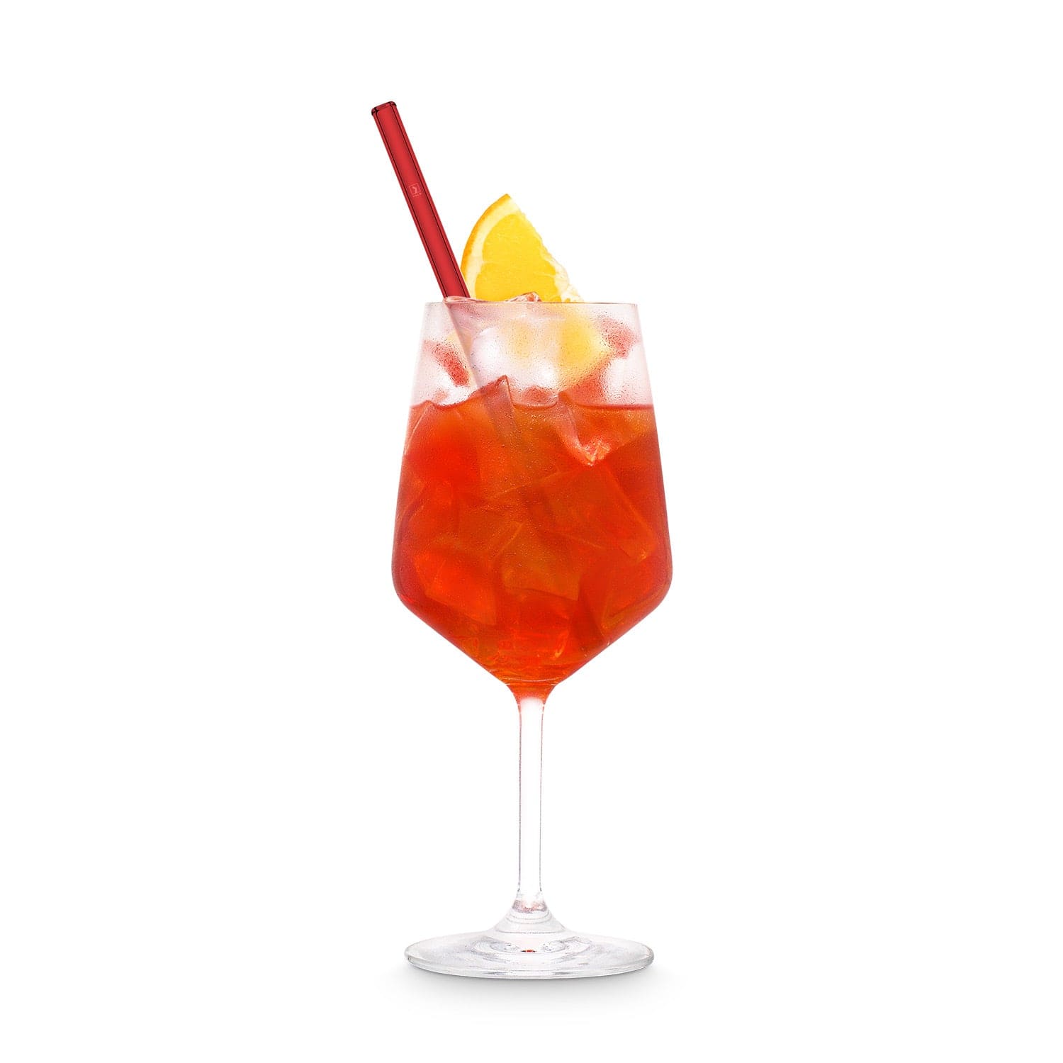 Rote Glasstrohhalme 6x 20cm Gerade