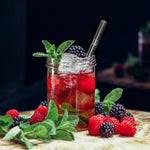 Birthday Party Edition 6x Glasstrohhalme mit gravierten Motiven - 15cm, 20cm, 23cm