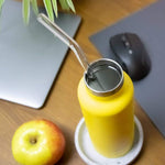 6x 30cm (Gebogen) Glasstrohhalme 0,33 - 0,6 Liter