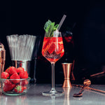 Cocktail Rezepte Glasstrohhalme mit gravierten Maßen für perfektes Mixen - 6er Set