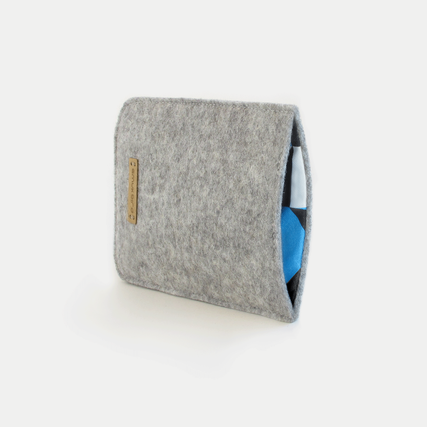Handytasche für Xiaomi 11T Pro | aus Filz und Bio-Baumwolle | hellgrau - shapes | Modell "LET"
