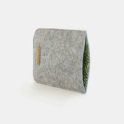 Handytasche für Xiaomi Redmi Note 13 | aus Filz und Bio-Baumwolle | hellgrau - stripes | Modell "LET"