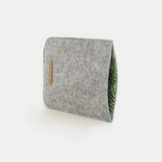 Handytasche für Samsung Galaxy Z Flip4 | aus Filz und Bio-Baumwolle | hellgrau - stripes | Modell "LET"