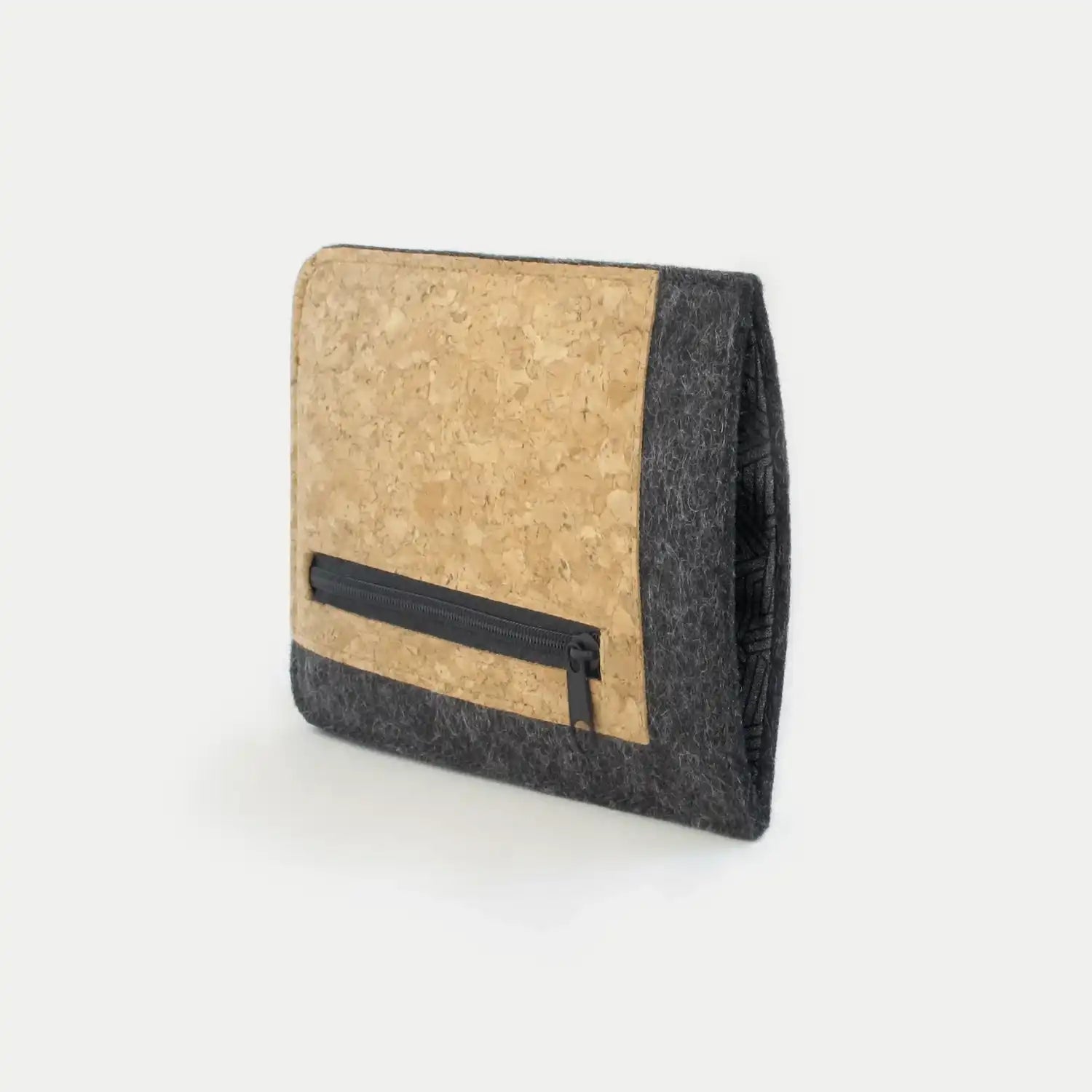 Handytasche mit Kartenfach für Samsung Galaxy S21 FE | anthrazit - tracks | Modell "ZIP"