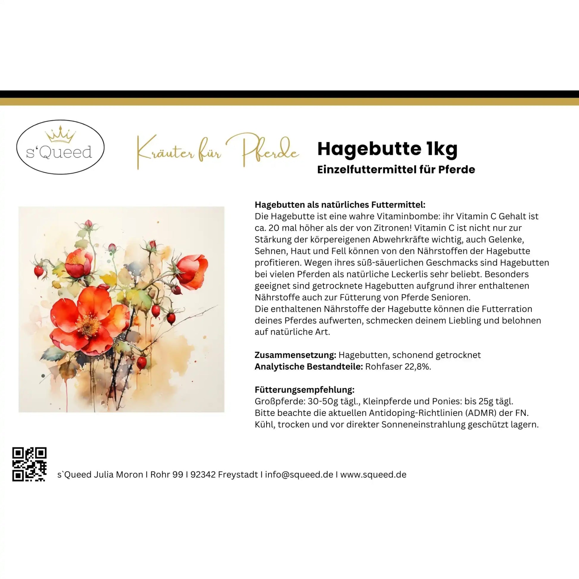 Hagebutten Für Pferde Getrocknet Ganze Frucht Natürliche Belohnung Vitaminbombe Gesunder Snack Schonend Getrocknet by s`Queed