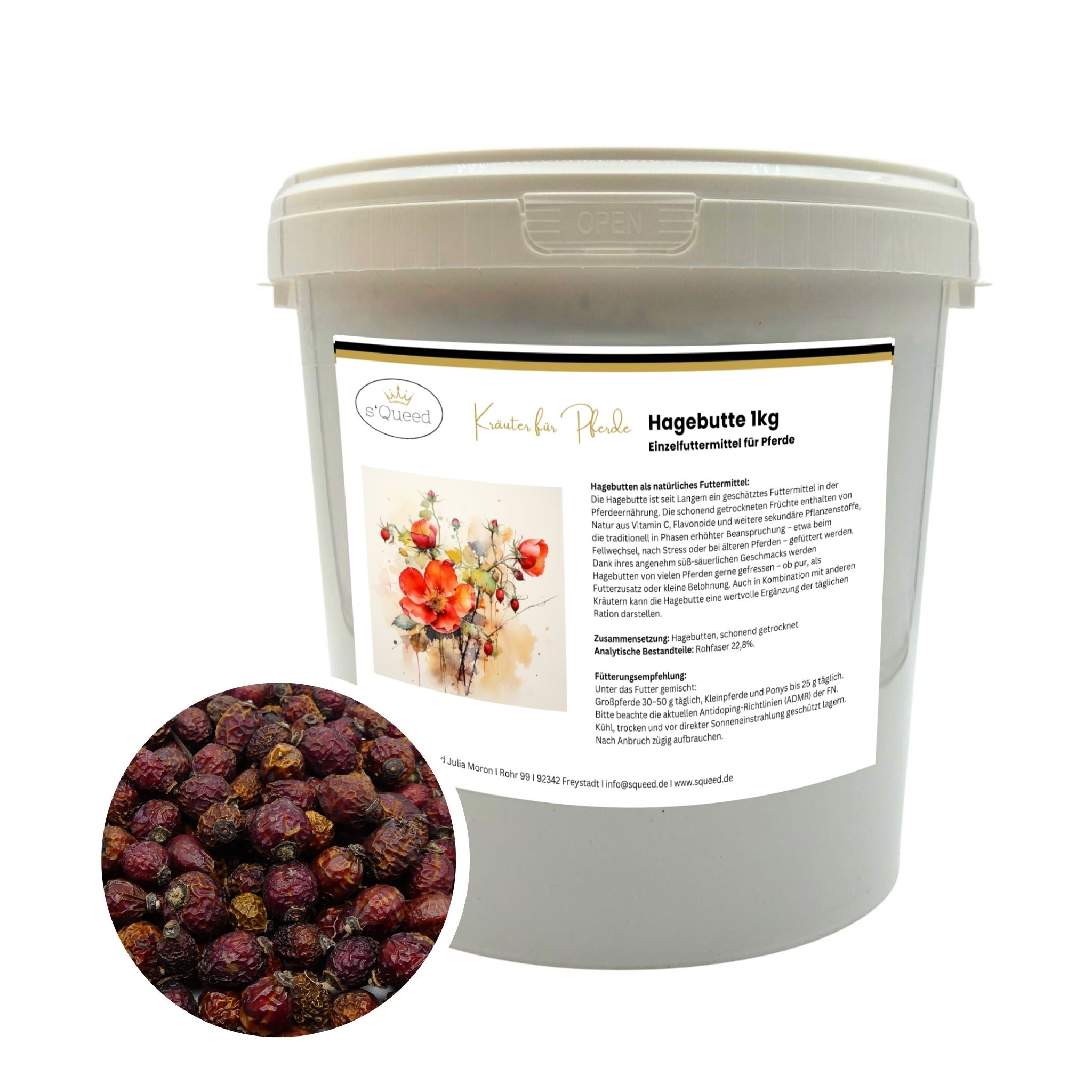 Hagebutten Für Pferde Getrocknet Ganze Frucht Natürliche Belohnung Vitaminbombe Gesunder Snack Schonend Getrocknet