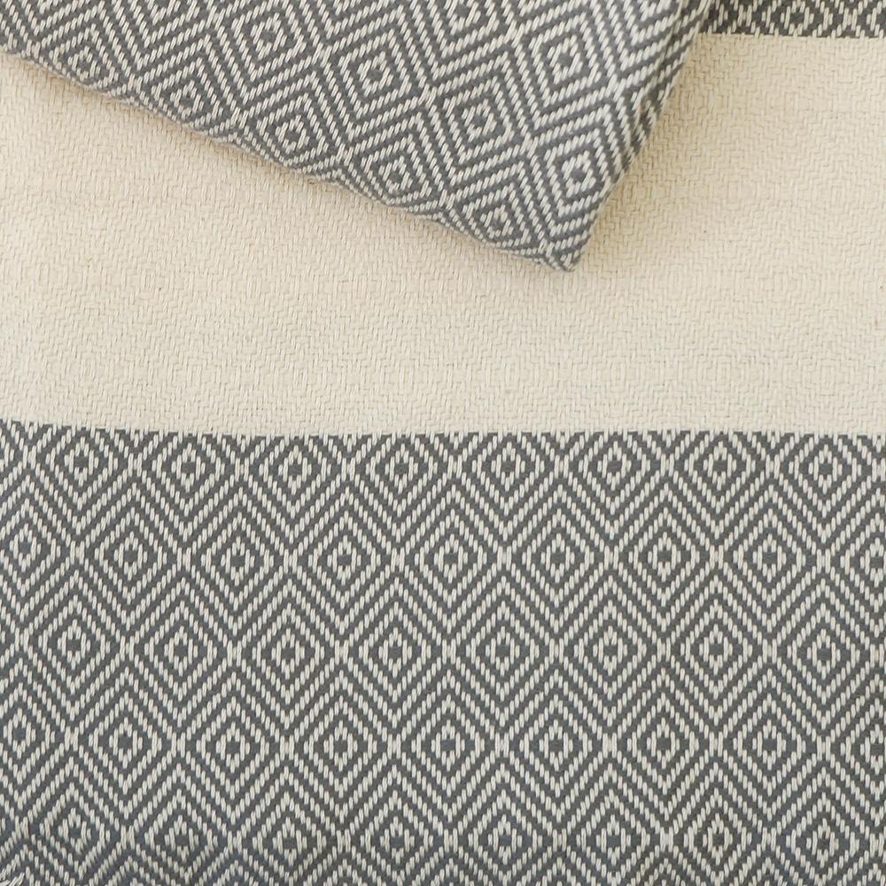 Hamamtuch Charlotte Dunkelgrau Handgewebt Pestemal Sehr Gut Öko-Test Für Strand Sauna Pool Pareo Oder Schal