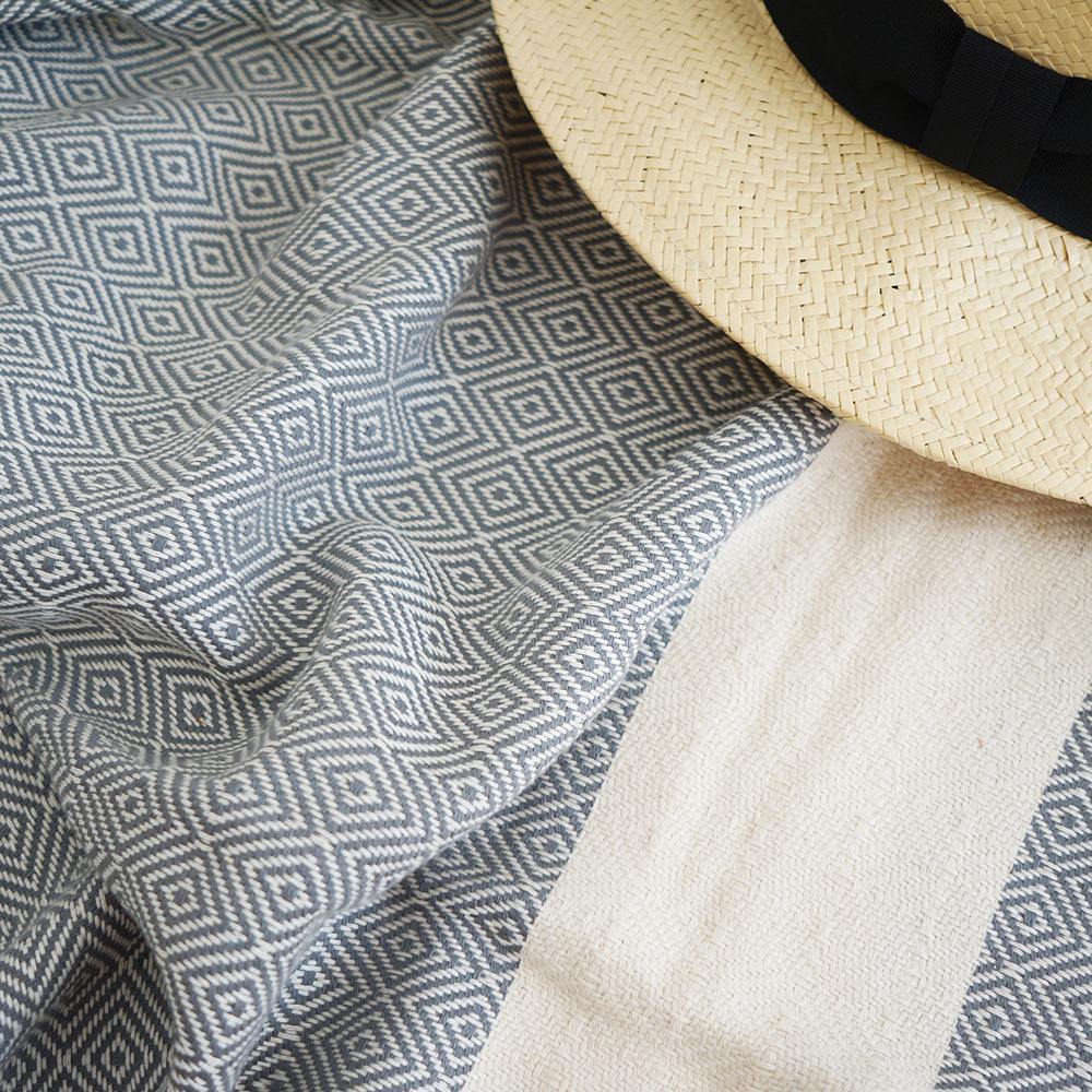 Hamamtuch Charlotte Dunkelgrau Handgewebt Pestemal Sehr Gut Öko-Test Für Strand Sauna Pool Pareo Oder Schal