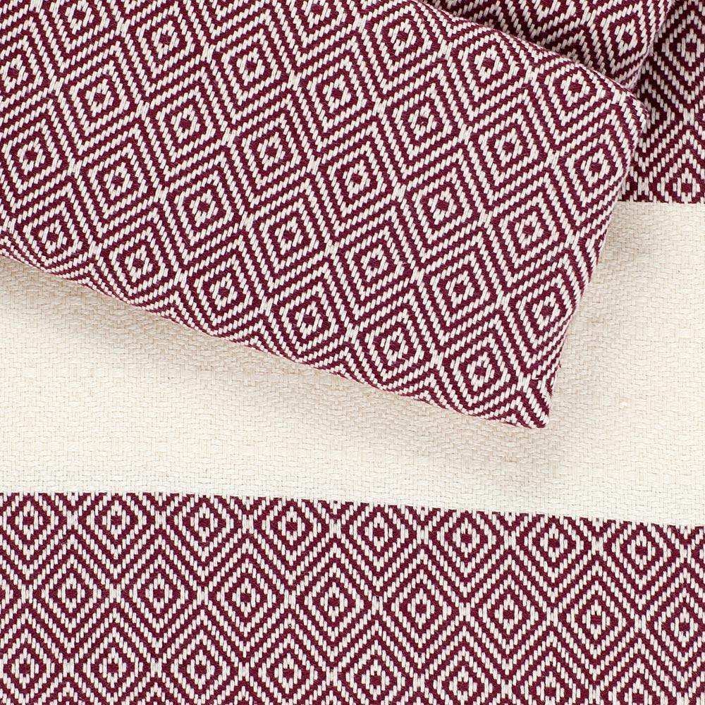 Hamamtuch Charlotte Bordeaux Handgewebt Öko Test Sehr Gut Geprüft Ideales Tuch Für Strand Sauna Pool Pareo Oder Schal by Hamamista