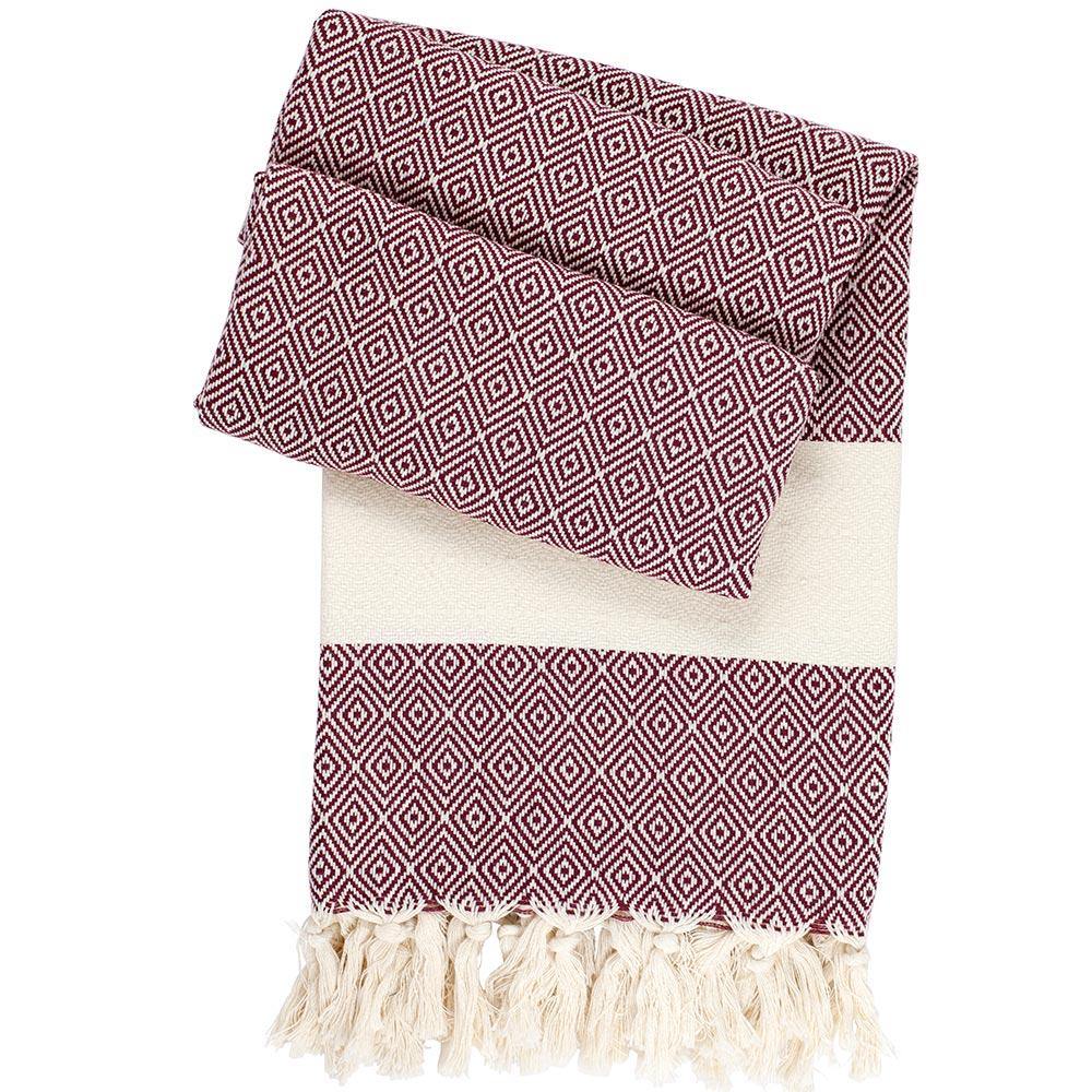 Hamamtuch Charlotte Bordeaux Handgewebt Öko Test Sehr Gut Geprüft Ideales Tuch Für Strand Sauna Pool Pareo Oder Schal