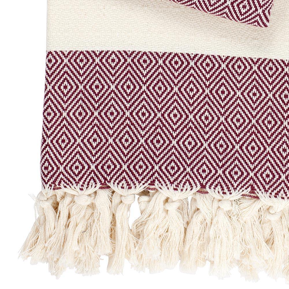 Hamamtuch Charlotte Bordeaux Handgewebt Öko Test Sehr Gut Geprüft Ideales Tuch Für Strand Sauna Pool Pareo Oder Schal