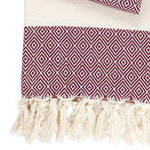 Hamamtuch Charlotte Bordeaux Handgewebt Öko Test Sehr Gut Geprüft Ideales Tuch Für Strand Sauna Pool Pareo Oder Schal by Hamamista