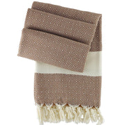 Hamamtuch Charlotte Braun Handgewebt Pestemal Öko-Test Sehr Gut Ausgezeichnet Vielseitiges Strandtuch Sauna Und Pool Tuch